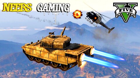 GTA 5 - FLYING TANK vs CHOPPER - MOD