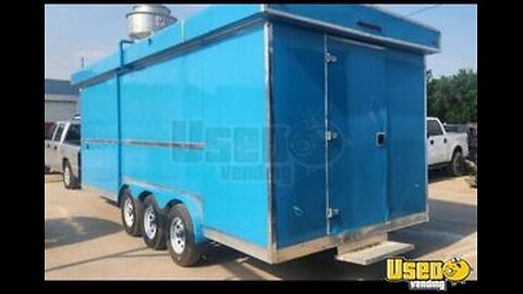 2021 8.5 x 26' Kitchen Food Concession Trailer with Pro-Fire System for Sale in Texas!