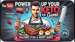 Power Up Your Keto Game: Ribeye Steak, Halloumi & Berry Burst