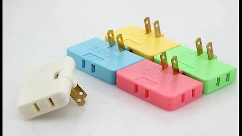 3-in-1 180-Degree Rotatable Outlet Wall Plug Adapter Set, for Home, Office, Travel & More