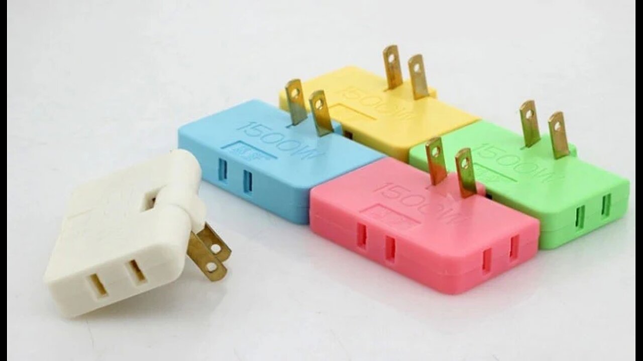 3-in-1 180-Degree Rotatable Outlet Wall Plug Adapter Set, for Home, Office, Travel & More