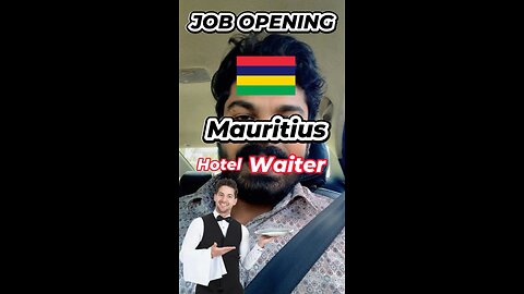 Waiter job in Mauritius hotels