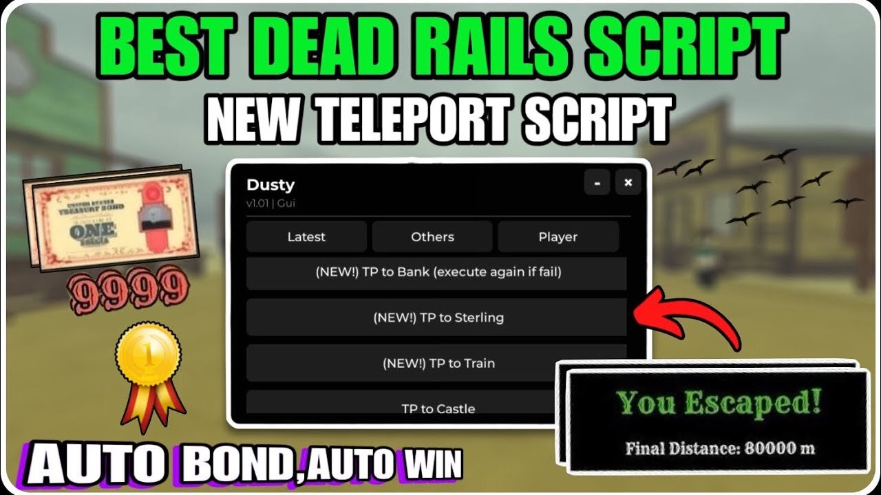 [OP] Dead Rails Script - (Mutiple Teleport Scripts 🚀,Aimbot Npc,Win Game) *No Key*