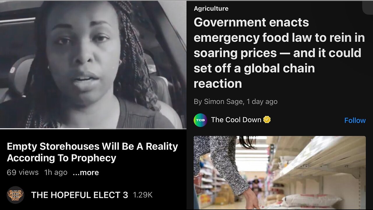 Live on the Shabbat: In The News [ Famine, Hyperinflation, Empty Shelves]