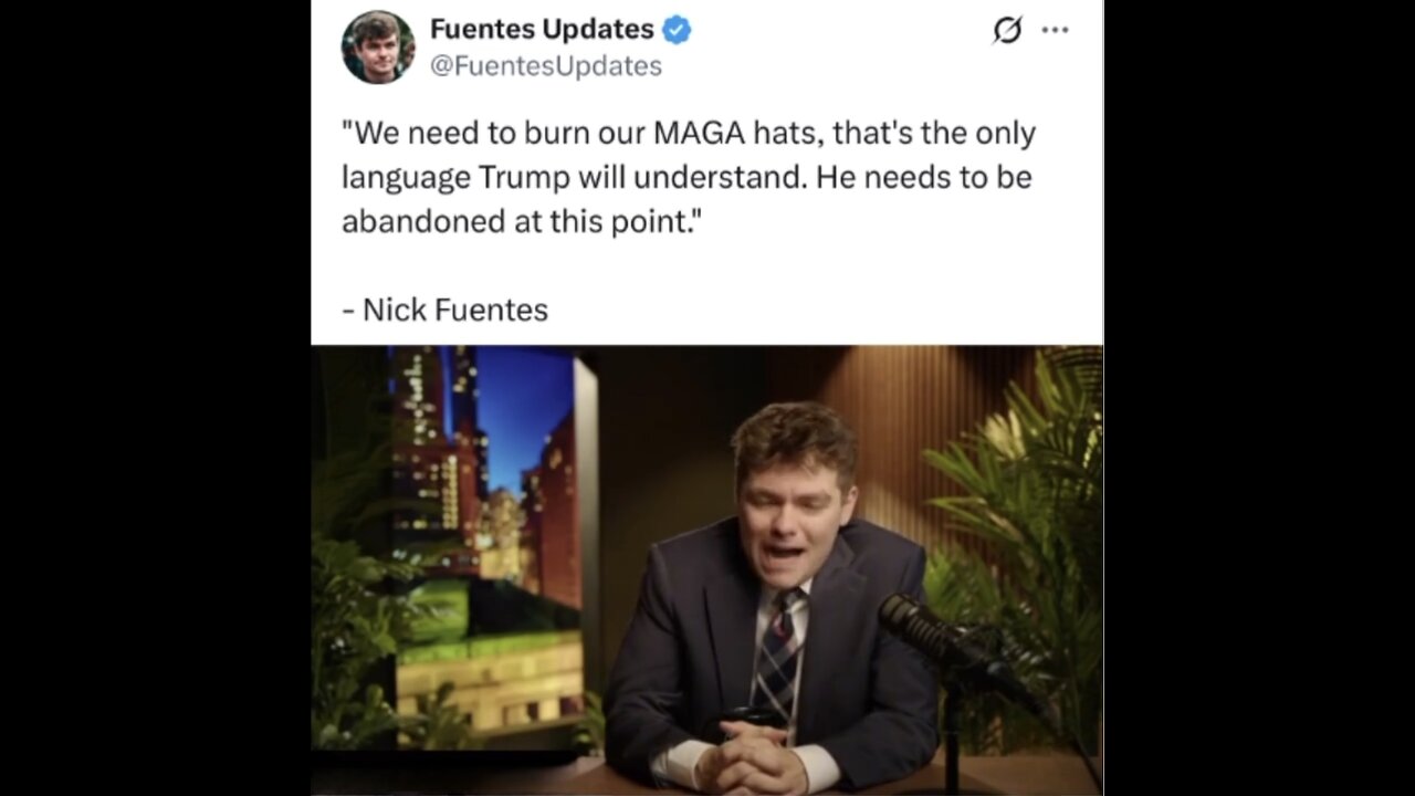 Nick Fuentes ~ Trump will understand only one way
