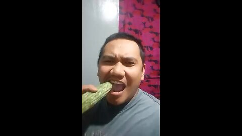 Eating Raw Bitter Gourd