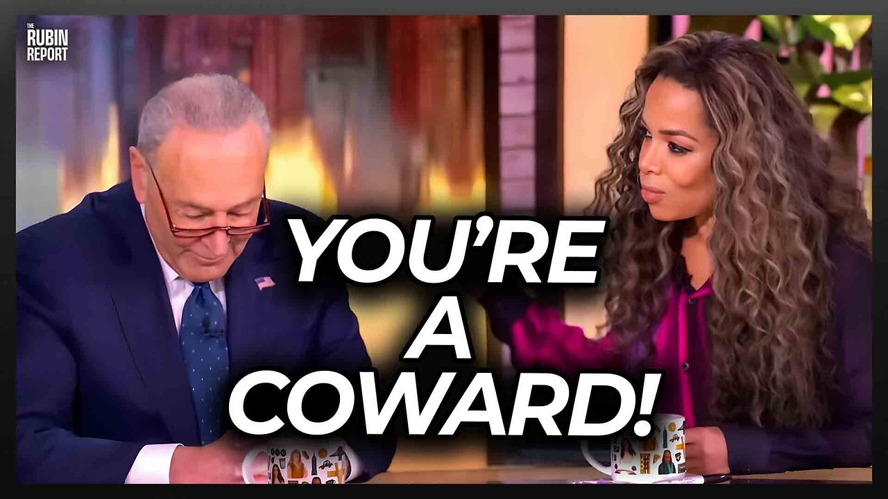 Watch Chuck Schumer’s Reaction as ‘The View’s Sunny Hostin Calls Him a Coward