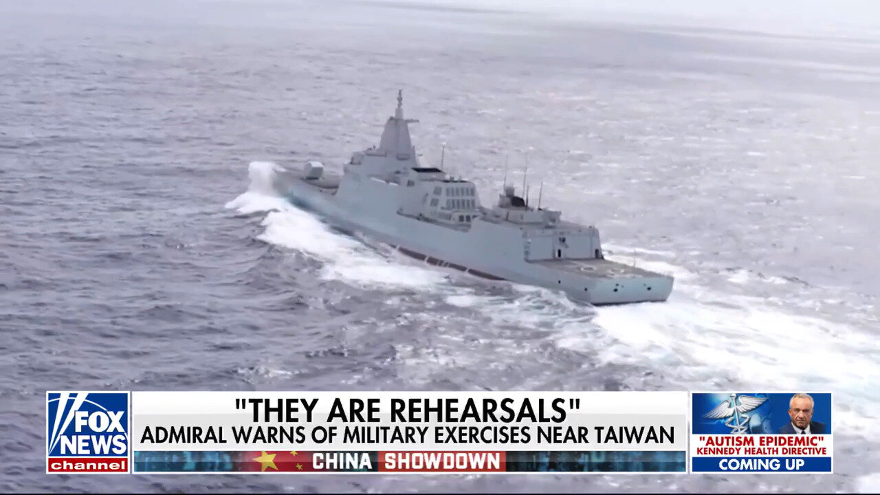 U.S. Admiral Warns Of Chinese Military 'Rehearsals' Near Taiwan