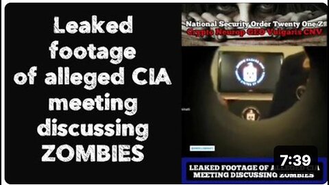 "Alleged CIA Meeting Discussing Zombies: Leaked Footage"