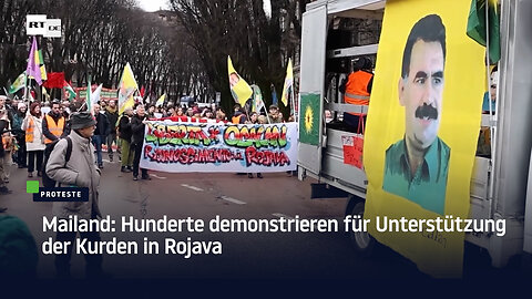 Mailand: Hunderte demonstrieren für Unterstützung der Kurden in Rojava
