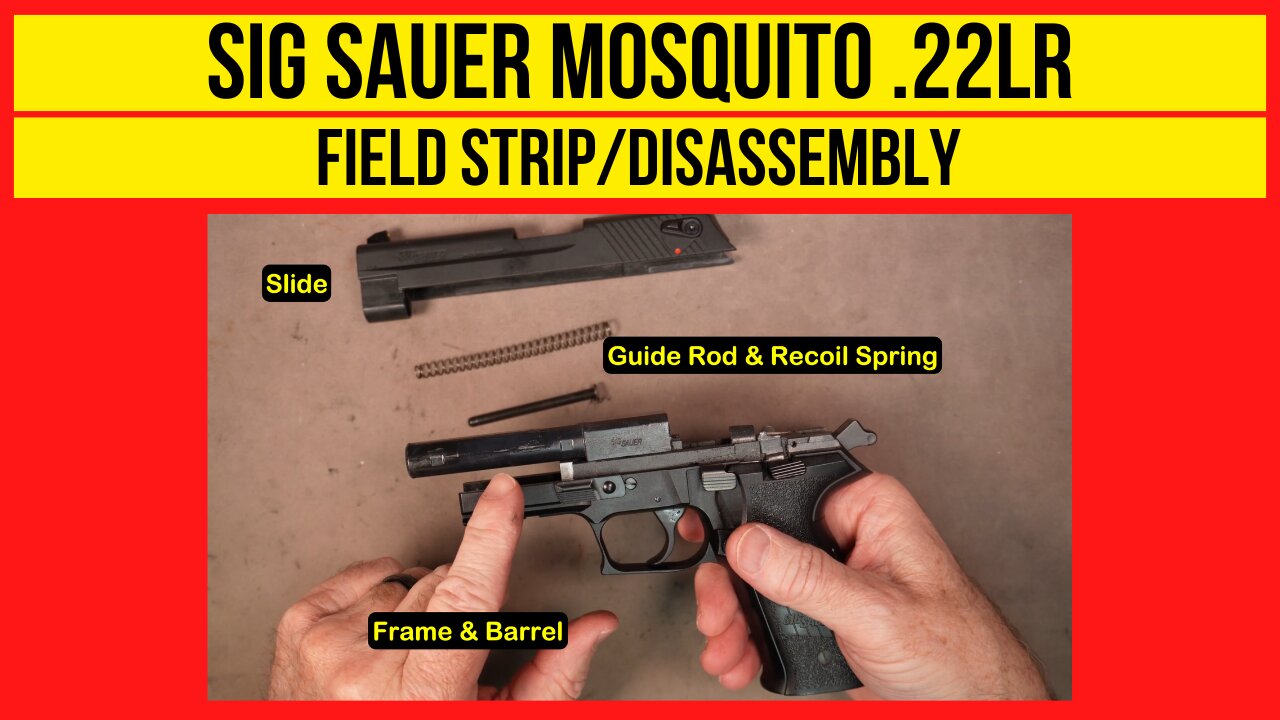 SIG Mosquito .22 LR Pistol Field Strip (disassembly) for Cleaning