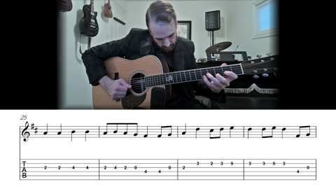 Over the Waterfall - Bluegrass Flatpicking Guitar Lesson (Sheet Music + TAB)