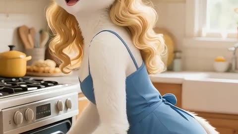 Mother and daughter cooking together