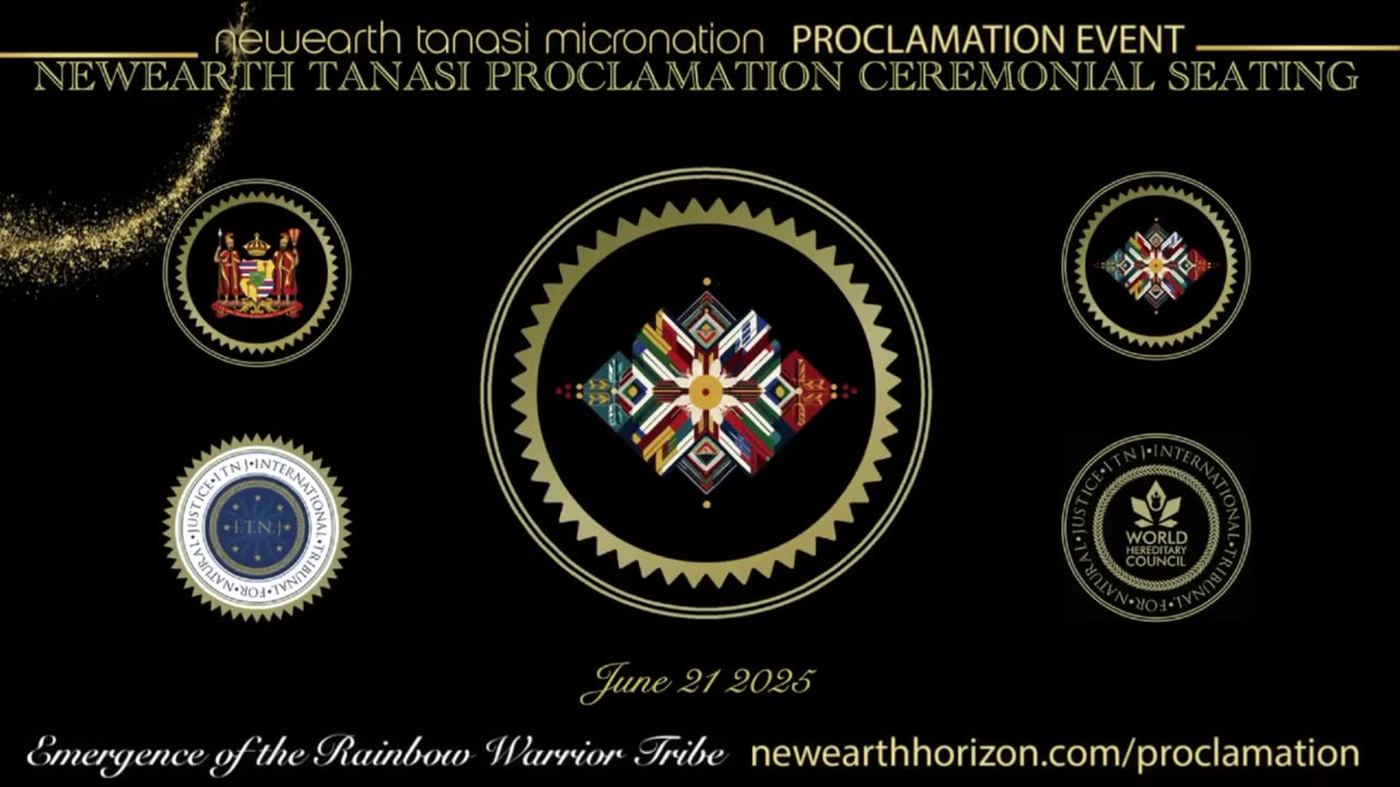 NewEarth Tanasi Proclamation Event - Broadcast Live Yesterday! 21st June 2025