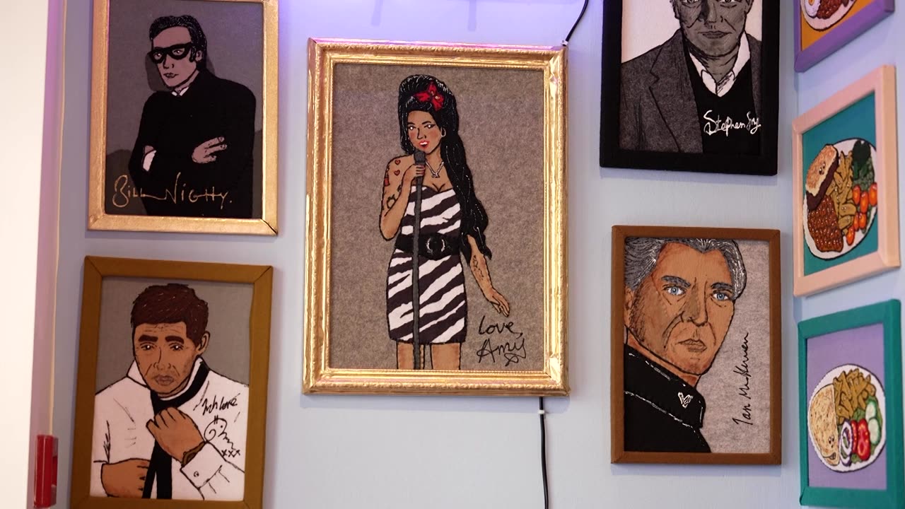 British artist recreates London's fish and chips with felt