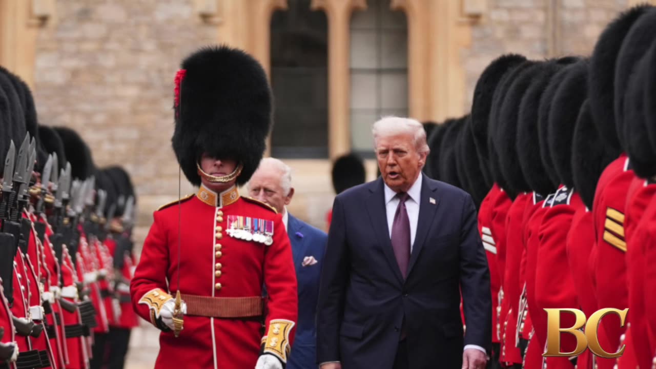 Trump arrives for UK state visit, welcomed by king, prince at Windsor Castle