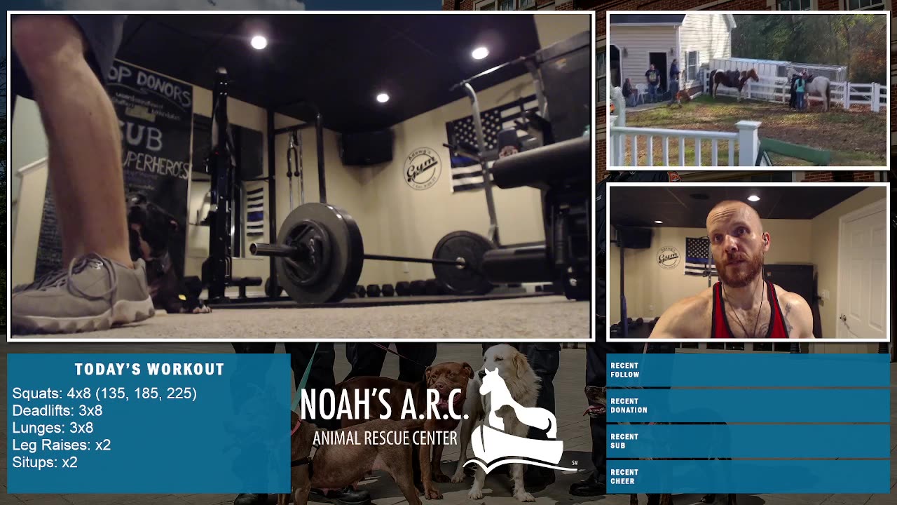 LBL Session w/Remy Pup [HAPPY Week 20!] - Leg Day! // Animal Rescue Stream :)