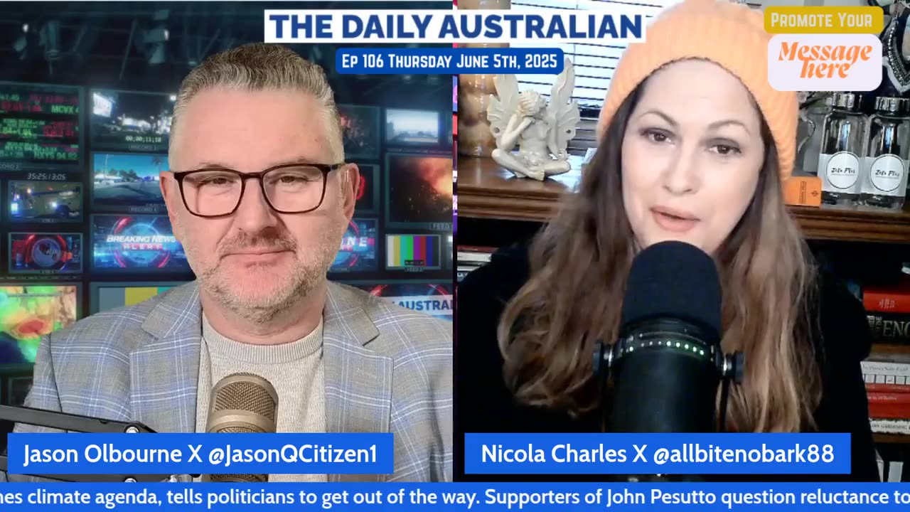 The Daily Australian Radio Show S2 Ep 106:With Jason Olbourne and Nicola Charles