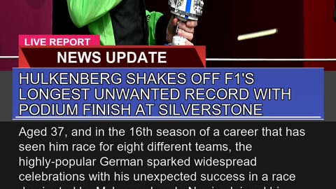 Hulkenberg Shakes Off F1s Longest Unwanted Record