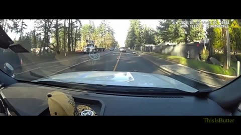 Pierce County deputy uses PIT maneuver to stop a suspected DUI suspect during a pursuit