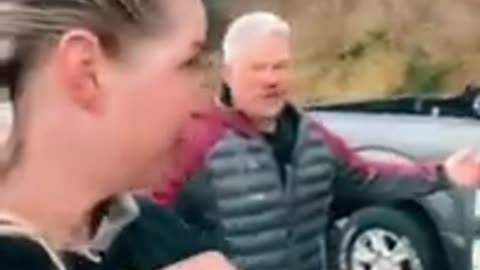 Woman escapes path of rockslide