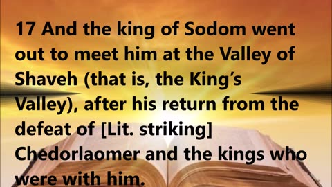 Abram leads his army to victory over the alliance of the four kings.
