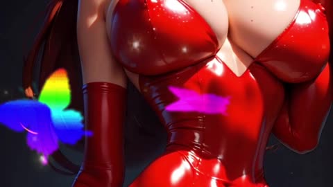 Curvy Queen in Red Latexπ«¦π₯Part II