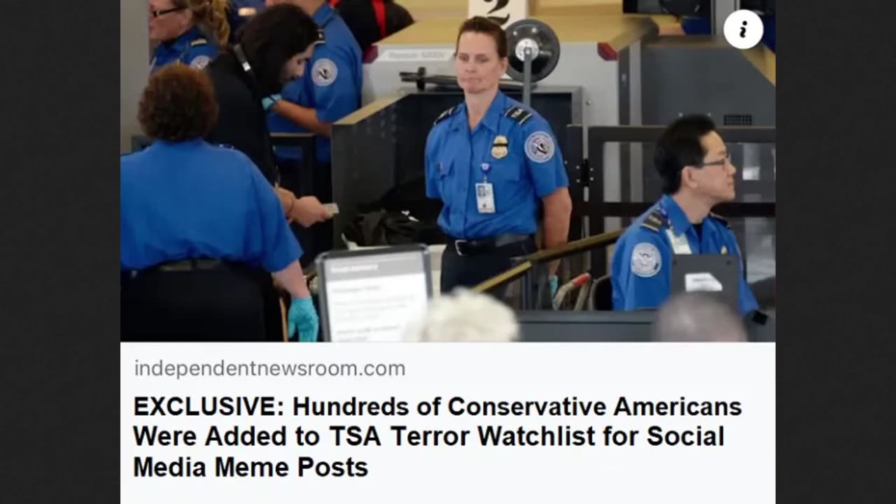 TSA Adds "Conservatives" to Terror Watchlist - The Terrorists Won!