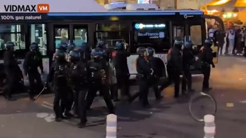 Thousands Of shitskin sandnigger pedo mohammad cock lover Muslim Soccer Fans Destroy Paris