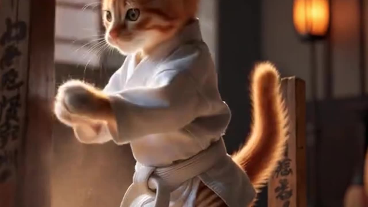 Funny Cat IN School