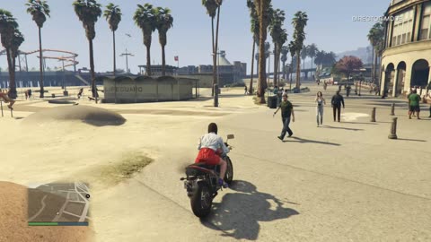 GTAV: Riding the entire length of Vespucci Beach & Del Perro Beach and back (Director Mode)-Date 8/7/2018