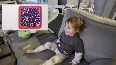 Great Grandson Laughing at Ms. Rachel Video