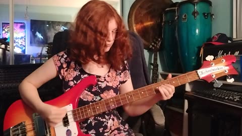 Queen Night at the Opera bass covers: #10 Good Company/Queen bass play along by Cara