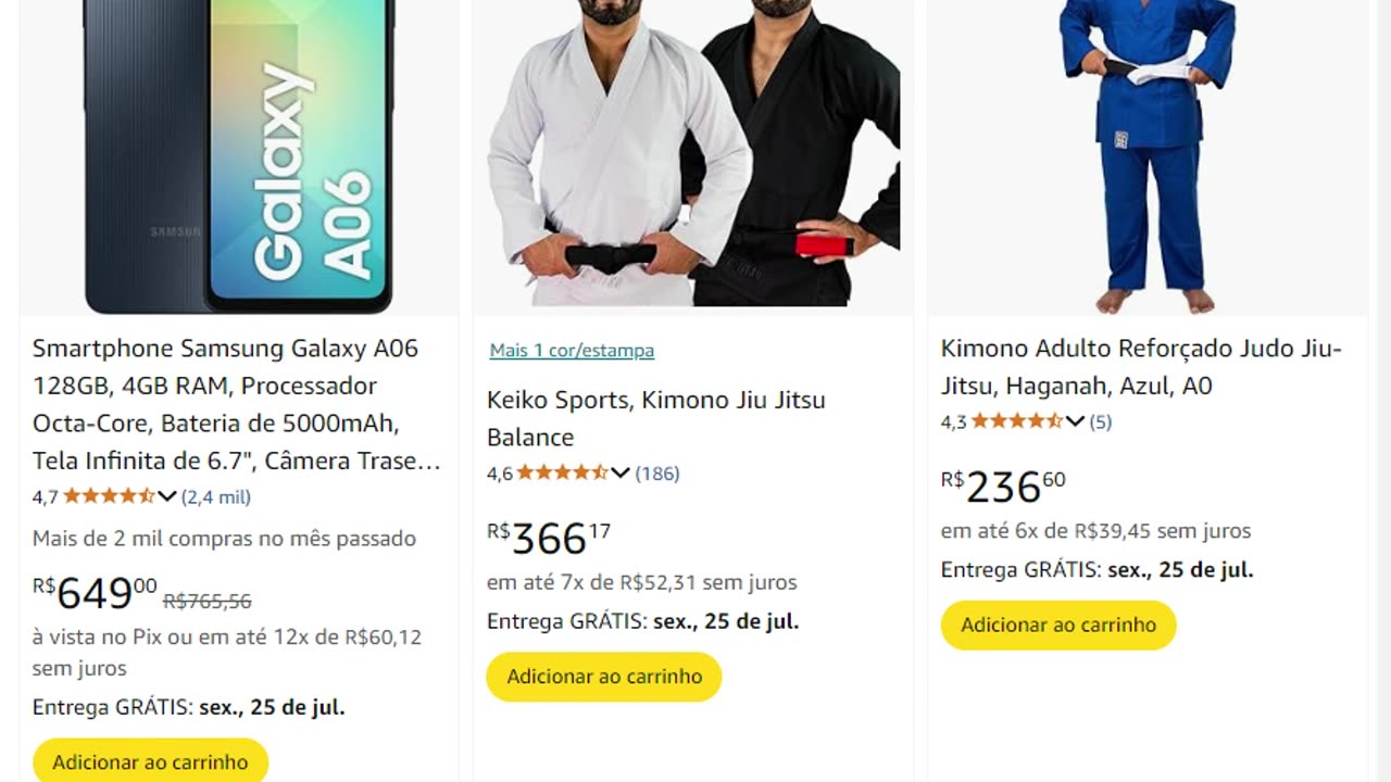 Smartphone Samsung Galaxy A06 128GB, 4GB RAM, Processador a0