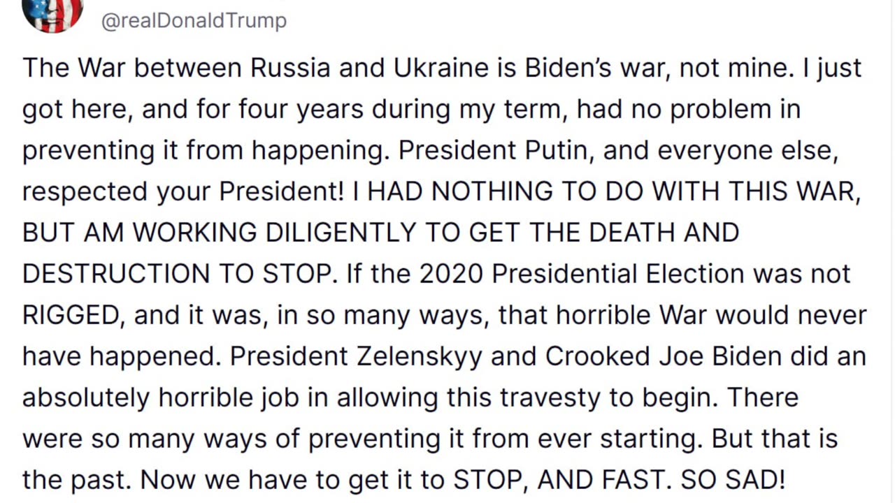 President Trump risks making the Ukraine war his.