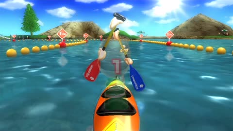 Wii Sports Resort - Two-Player Canoeing Speed Challenge (Beginner)