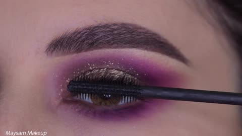 How to blend eyeshadow👌🏻 An attractive purple and bronze