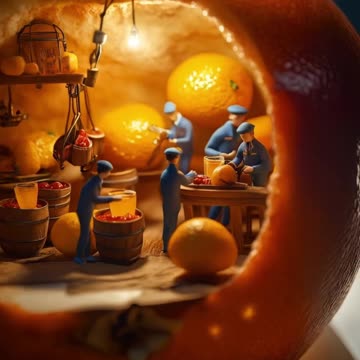 Tiny People Harvest Mango 🍃🥭