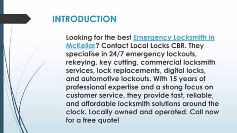 The best Lock Replacement in McKellar.