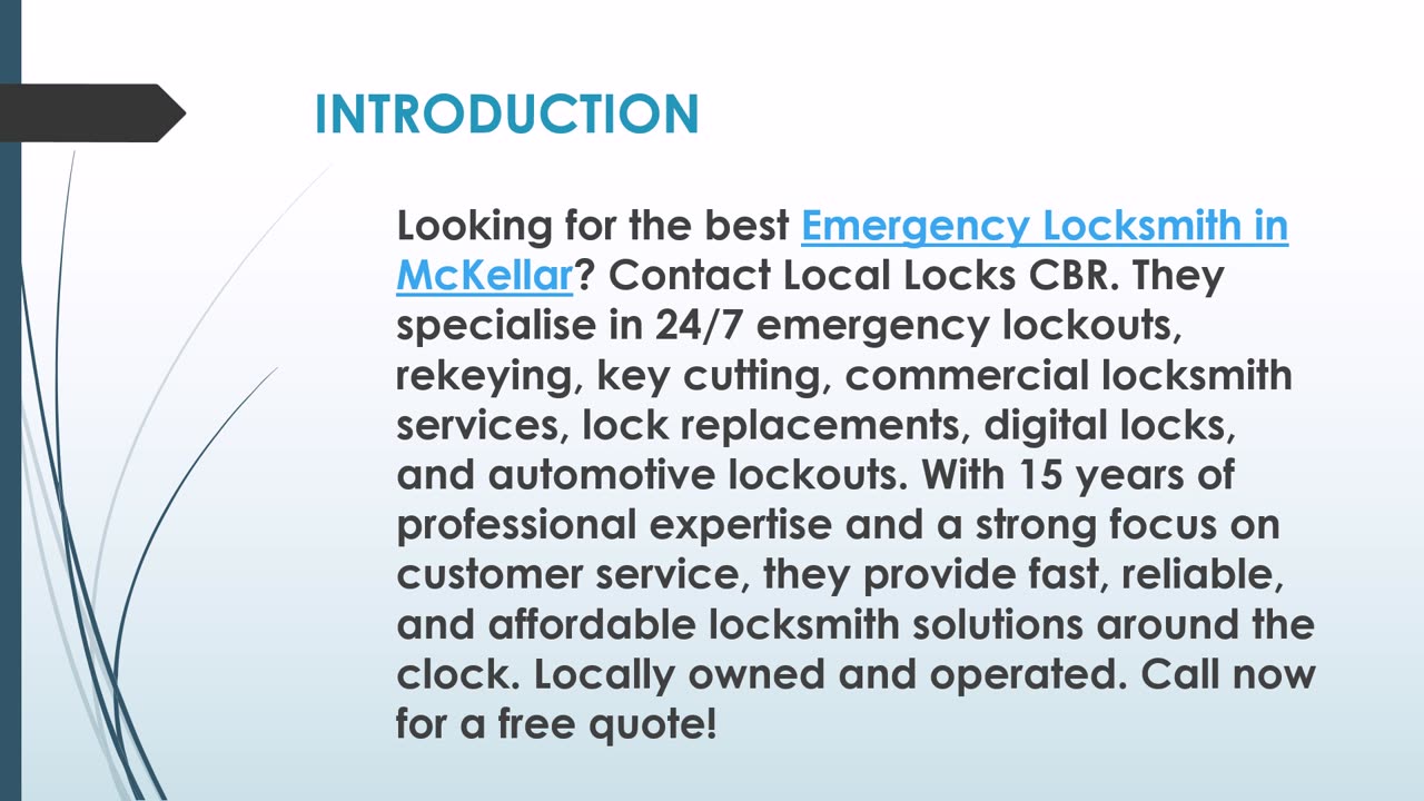The best Lock Replacement in McKellar.