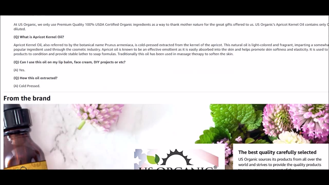 Organic Apricot Kernel Oil