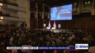HHS Secretary Robert F. Kennedy, Jr at Charlie Kirk Memorial Service.