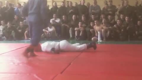 A Soldier Knocked Down an officer