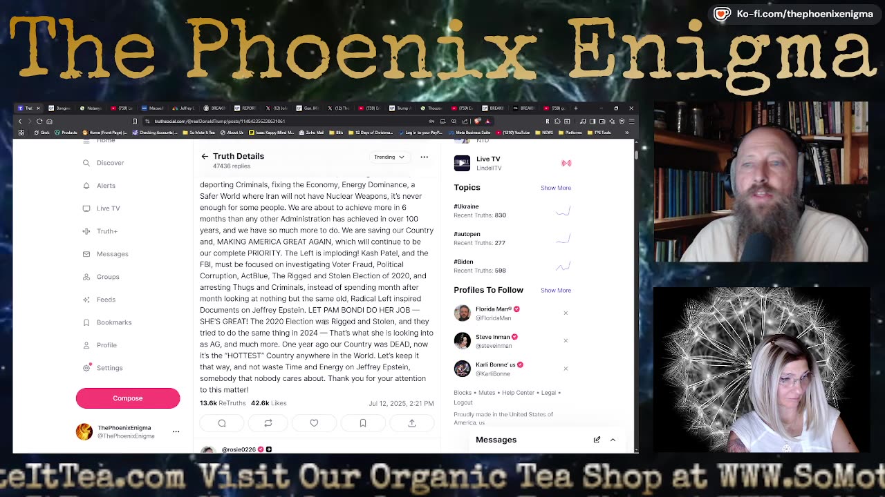 TPE Live - 7-14-25 - Epstein, Epstein, Epstein - THERE IS NO LIST, Really