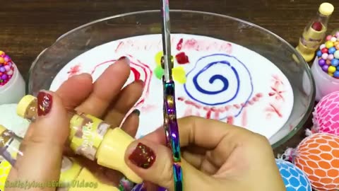 Amazing: Makeup and FLOAM random into GLOSSY slime!!!Satisfying Slime Video #251