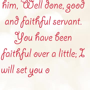 "The Reward for Faithful Servants" mat 25:23 #shorts #shortvideo #youtubeshorts #youtube #ytshorts