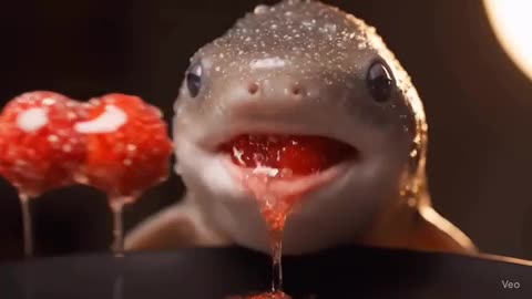 Shark Week Just Got Sweet! 🦈🍓 Watch a Shark Eat Strawberries