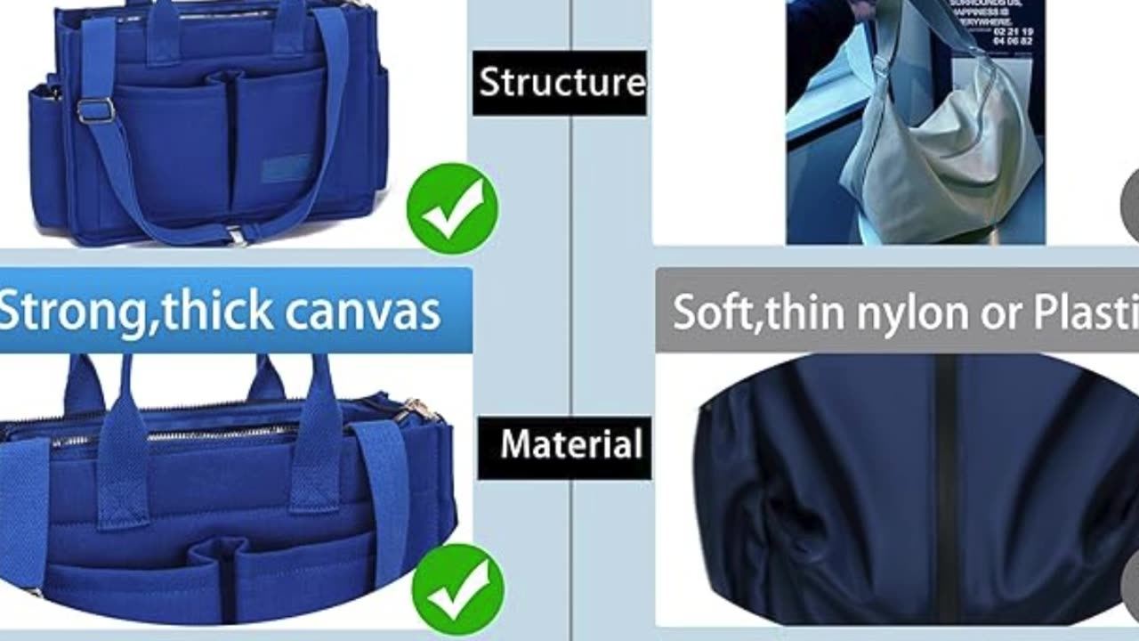 ZHMO All-in-One Canvas Tote Bag – Versatile Crossbody, Shoulder