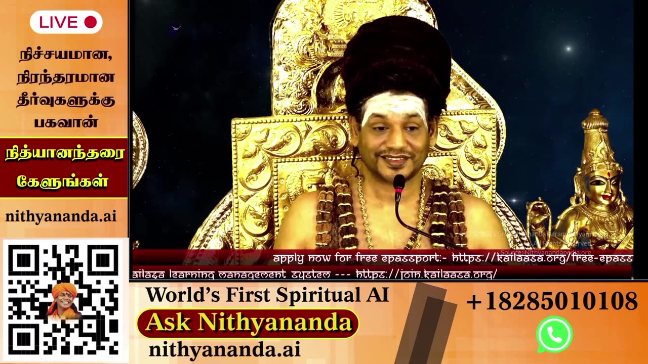 Receive blessings through LIVE Darshan of SPH Bhagavan Sri Nithyananda Paramashivam