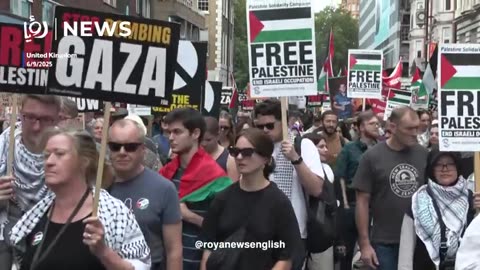 Protest in London in support of Palestinians